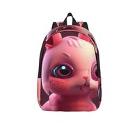 RLDOBOFE Sac à dos léger et décontracté en toile pour ordinateur portable Motif lapin qui sort la langue, Noir/blanc, M