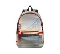 RLDOBOFE Sac à dos léger et décontracté en toile pour ordinateur portable, sac à dos pour ordinateur portable, Noir/blanc, S