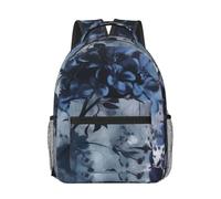 RLDOBOFE Sac à dos léger et décontracté pour ordinateur portable - Bleu et violet - Sac à dos de travail mignon, Peinture aquarelle à l'encre, taille unique