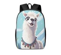 RLDOBOFE Sac à dos léger et décontracté pour ordinateur portable Motif tournesol, Lama blanc, taille unique