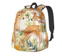 RLDOBOFE Sac à dos pour femme et homme - Léger et décontracté - Deux ours en plaid - Pour ordinateur portable - Sac de travail, Animaux jaunes et blancs, taille unique