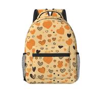 RLDOBOFE Sac à dos pour femme et homme - Léger et décontracté - Lignes et formes douces - Sac à dos pour ordinateur portable - Joli sac de travail, De nombreuses formes de cœur, taille unique