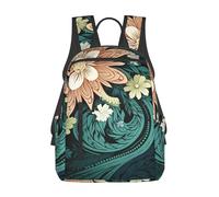 RLDOBOFE Sac à dos pour femme et homme - Léger et décontracté - Motif fleurs violettes - Collage - Sac à dos pour ordinateur portable, Motif floral complexe, taille unique