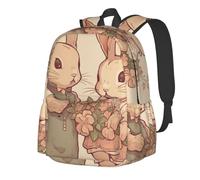 RLDOBOFE Sac à dos pour femme et homme - Léger et décontracté - Pour voyage, coucher de soleil - Sac à dos pour ordinateur portable, Lapin en jupe, taille unique