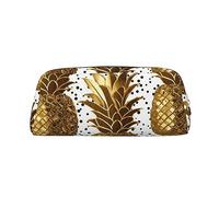 RLDOBOFE Sac de voyage étanche à fermeture éclair en cuir doré avec motif ananas et fruits