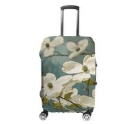 RLDOBOFE Spring Dogwood Blossoms Housse de voyage anti-rayures pour valise, lavable, élastique, blanc, L, Élégant
