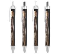 RLDOBOFE Stylos à bille rétractables Bulldog anglais - Pointe fine - Noir