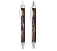 RLDOBOFE Stylos à bille rétractables Bulldog anglais - Pointe fine - Noir