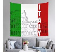 RLDOBOFE Tapisserie murale pour salon, drapeau italien romain, tenture murale, décoration murale douce, décoration murale pour chambre à coucher, tapisserie décorative tendance, tapisserie décorative