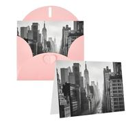 RLDOBOFE Thinkingofyoucardwithenveloppesblack and white New York 4x6weddingthankyoucards
