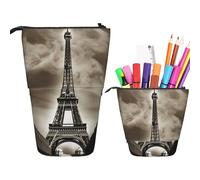 RLDOBOFE Trousse à crayons rétractable avec imprimé Paris Tour Eiffel - Organisateur de crayons - Sac de rangement pour le bureau ou les vacances