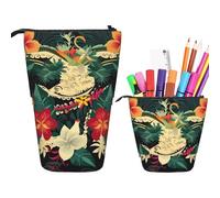 RLDOBOFE Trousse à crayons rétractable sur le thème du folklore hawaïen - Organiseur pour stylos - Sac de rangement pour le bureau ou les vacances