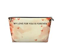 RLDOBOFE Trousse de toilette pour homme et femme - Trousse de maquillage de voyage avec inscription « My Love for You is Forever », Argenté., Taille unique