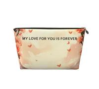 RLDOBOFE Trousse de toilette pour homme et femme - Trousse de maquillage de voyage avec inscription « My Love for You is Forever », doré, Taille unique