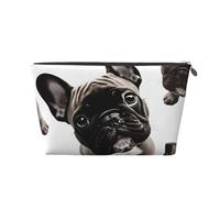 RLDOBOFE Trousse de toilette pour homme et femme - Trousse de maquillage de voyage - Bouledogue français - Organisateurs de maquillage, Argenté., Taille unique