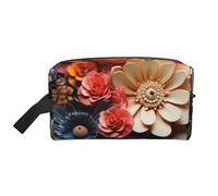 RLDOBOFE Trousse de toilette pour homme et femme - Trousse de maquillage de voyage - Organisateurs de maquillage - Trousse de toilette à suspendre avec motif léopard et tournesol - Grande capacité
