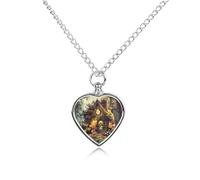 RLDOBOFE Un petit collier urne de conte de fées en forme de cœur pour cendres - Bijou souvenir avec entonnoir - Médaillon urne pour femme et homme - Pour contenir les cendres de vos proches