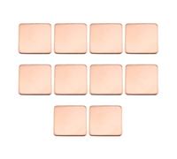 RLECS Lot de 10 entretoises thermiques en cuivre pour chipset/GPU/CPU - 20 x 20 x 1,2 mm - Conducteur thermique - Convient pour ordinateur portable et modules de mémoire