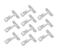 RLECS Lot de 10 supports de panneau de magasin en plastique transparent avec clips rotatifs 11 x 8 cm