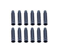 RLECS Lot de 12 boulons d'expansion en plastique ABS gris pour installation murale en béton ou mur de brique 50 mm