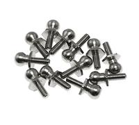 RLECS Lot de 12 vis à tête sphérique M3 en acier inoxydable pour poussette RC 1/10