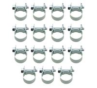 RLECS Lot de 15 colliers de serrage réglables en acier au carbone argenté pour tuyau d'arrosage et câble 13-15 mm