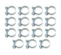 RLECS Lot de 15 colliers de serrage réglables en acier au carbone argenté pour tuyau d'eau et câble 19-21 mm