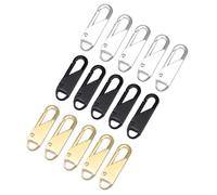 RLECS Lot de 15 sacs universels à fermeture éclair pour doudounes - 35 x 10 mm - Fermeture à pression amovible - Convient pour valises, porte-documents, sacs à main