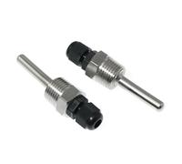 RLECS Lot de 2 boîtiers de capteur de température 8 x 50 mm en acier inoxydable 304 dents de 4 minutes