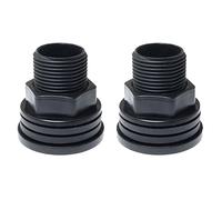 RLECS Lot de 2 raccords filetés en PVC mâle 1,9 cm femelle 1,27 cm pour citernes de pluie, aquariums, réservoirs d'eau, baignoires, piscines, robinets à double filetage