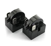 RLECS Lot de 2 relais de démarrage de compresseur de refroidissement à 3 broches QP-02-4.7 PTC pour réfrigérateur 4,7 ohm