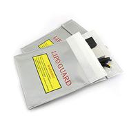 RLECS Lot de 2 Sacs ignifuges Lipo pour Batterie au Lithium Argenté 18 x 23 cm