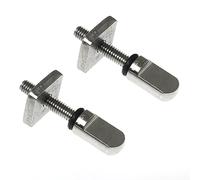 RLECS Lot de 2 vis d'aileron de planche de surf en acier inoxydable 316 et plaque pour planche de surf FCS longue planche de surf Futures Boîte d'aileron Sup gonflable