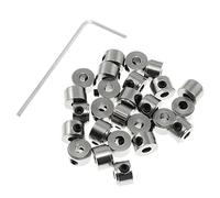 RLECS Lot de 30 butées de train d'atterrissage en acier inoxydable 8 x 3,1 mm avec clé hexagonale M3 pour aile fixe RC, ensemble de butées de train d'atterrissage plaqué 3,1 mm