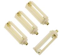 RLECS Lot de 4 boîtiers cylindriques pour 3 piles AAA 55 x 20 mm pour lampe de poche 3 piles AAA 1,5 V Blanc