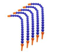 RLECS Lot de 5 buses rondes 1/4 PT flexibles en plastique pour liquide de refroidissement d'huile - Tuyau de refroidissement universel pour équipement mécanique