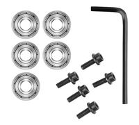 RLECS Lot de 5 roulements de rechange pour défonceuse à bois en alliage d'acier pour tige de 3/16" Outil de coupe Outil de coupe Forets Équipement mécanique