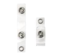 RLECS Lot de 50 sangles transparentes en plastique avec bouton-pression et œillets pour porte-badge, accessoires de bureau