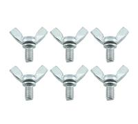 RLECS Lot de 6 vis papillon M6 x 10 mm en acier inoxydable 304 - Vis papillon à main argentées - Convient pour équipement mécanique, robinet, lampe, étagère