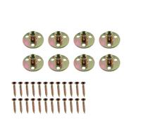 RLECS Lot de 8 écrous en fer à trois trous M8 colorés plaqués zinc pour meubles Longueur 36,5 mm Convient pour le montage et la connexion des pieds de meubles