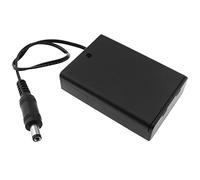 RLECS Support de piles AA noir 3 x 1,5 V 4,5 V avec connecteur mâle CC 5,5 x 2,1 mm Support de batterie à monter soi-même Boîtier de batterie externe filaire Interrupteur marche/arrêt avec couvercle