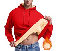 RLEHJN 2024 Cadeau de Noël Homme Sweats Homme Polaire avec Capuche Pas Cher Pull Homme Polaire d'hiver Chaud Doublé Sweat Doux et Confortable Sweatshirt Exercice Fitness Top Coton Epais de Sweats