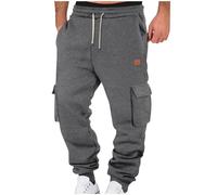 RLEHJN Bas De Survêtement Homme Pantalons De Sport Coton Pantalon Detente Homme Taille Elastique Pantalon De Jogging Décontracté Pantalon De Travail Pantalons De Sport avec Poches Offres