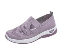 RLEHJN Basket De Marche Femme Offres Spéciales sans Lacet Chaussures Orthopédiques Confortable Légère Sneakers À Enfiler Mesh Respirant Chaussures De Tennis Walking Nursing À Coussin Shoes