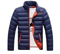 RLEHJN Blouson Homme Hiver Chaud Manteau épais Veste Moto épaissir Chaud Slim Manteau à Capuche Hiver Veste Matelassée Zipper Basique Jacket Couleur Unie avec Cordon 2024 Sweat Zippé Homme Pas Cher