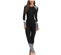 RLEHJN Femme Maillot De Bain 1 Pièce Maillot De Bain Femme Gainant Combinaison De Surf Imprimé Zippé Anti-UV Rashguard Maillot Piscine Plage Plongée Maillot Natation Amincissant Cadeau Femme