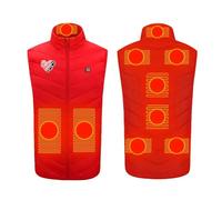 RLEHJN Gilet Chauffant Homme Femme Veste Sans Manches Chauffante Électrique Avec 9 Zones Et 3 Températures Réglables Gilet Chauffe Couleur Unie Vêtements Chauffants Pour Moto Chasse Pêche