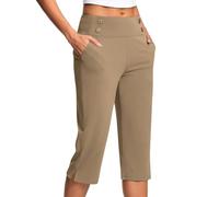 RLEHJN Pantacourt Femme Été Sport Pantalon Detente Femme Taille Elastique Pantacourt Femmes Leger Chic Pantalons Taille Haute Extensible Pour Le Pilates Yoga Sport Vente Flash Du Jour Et Soldes Ete