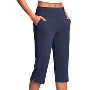 RLEHJN Pantalon 3/4 Femme Taille Élastique Pantalon Femme Chic Et Elegant Pantalons De Jogging Léger pour Femmes Pants Taille Haute Extensible pour Le Pilates Yoga Sport Cadeau Pas Cher Vente Flash