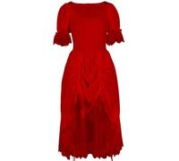 RLEHJN Robe Victorienne Reine Femme Robe De Soirée Palais Vintage Médiéval Dress Maxi À Manches Courte Dress Cosplay Déguisement Carnaval Princesse Robes De Bal Victorienne Costume Cour Rétro